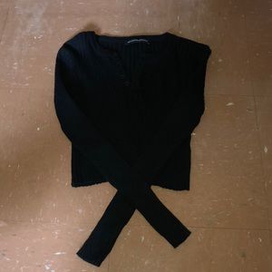 Women’s cropped button down sweater